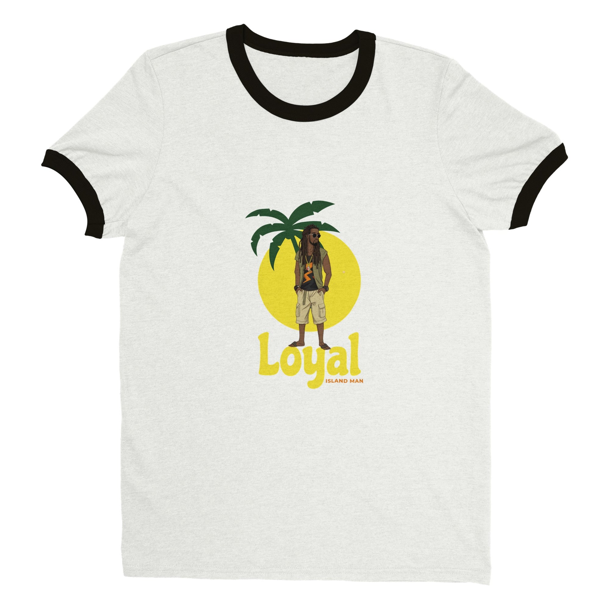 Loyal Island Man Graphic - Unisex Ringer T-shirt