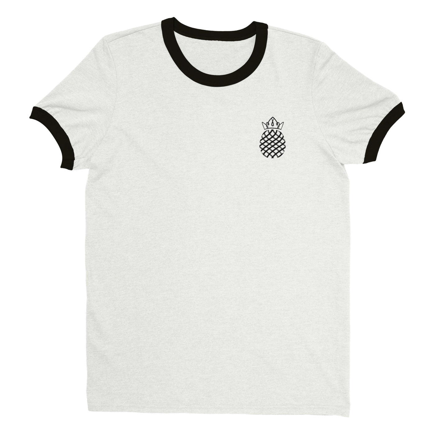Black Pineapple Race - Unisex Ringer T-shirt