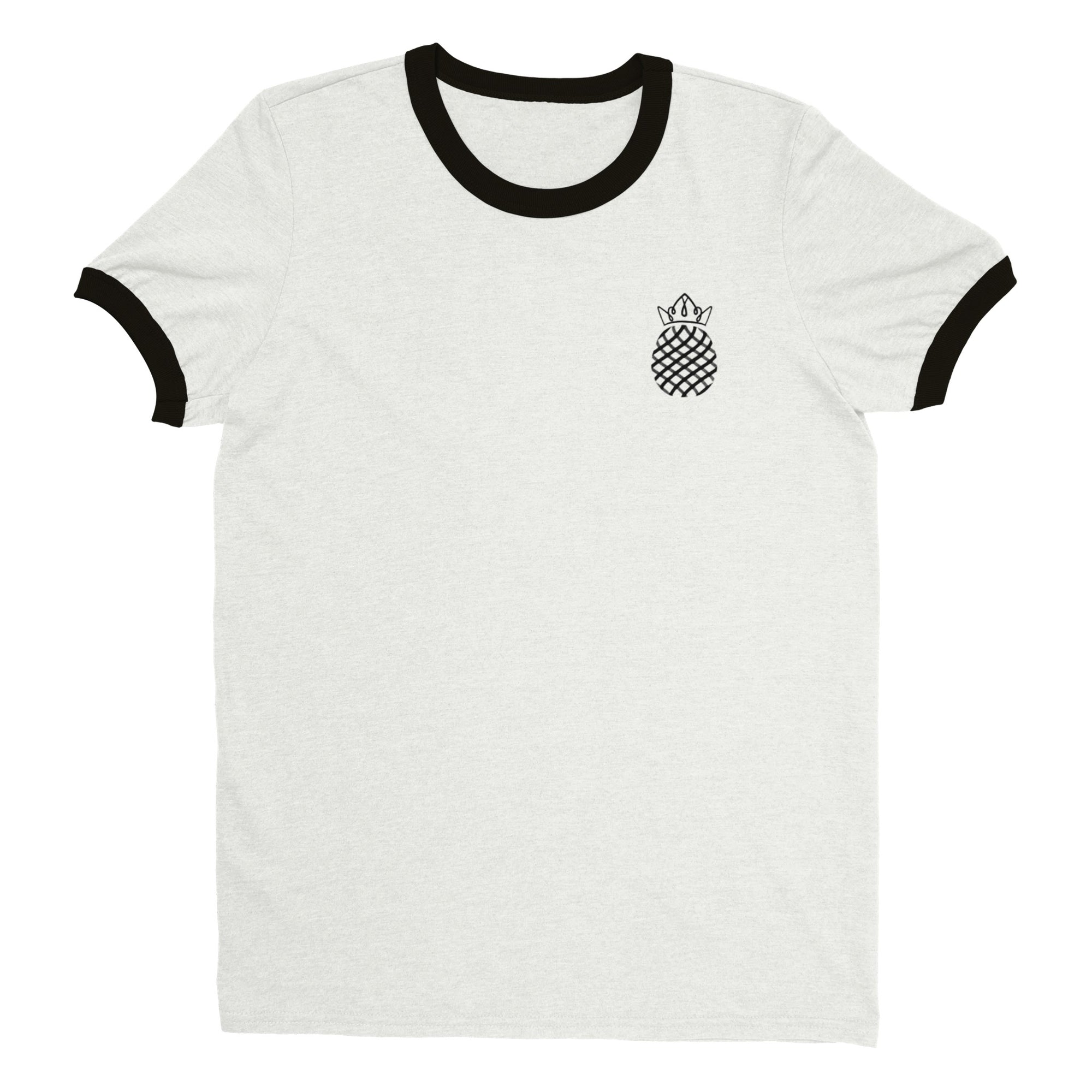 Black Pineapple Race - Unisex Ringer T-shirt
