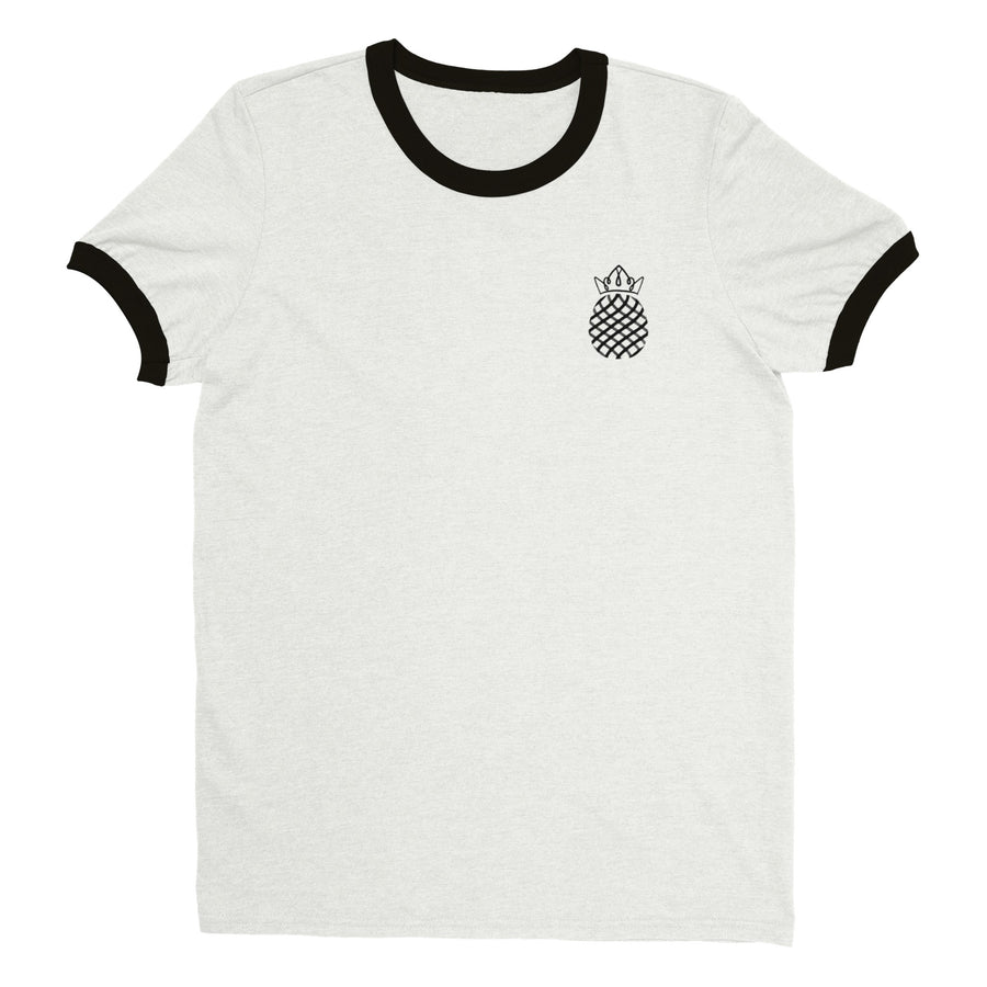 Black Pineapple Race - Unisex Ringer T-shirt